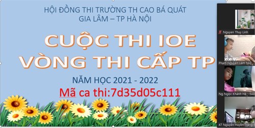 Học sinh khối 5 tham gia thi IOE cấp thành phố năm học 2021-2022